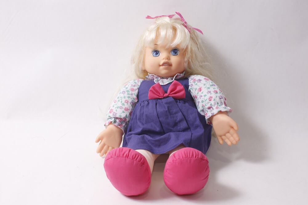 1998 DSI Toys Precious Prayers Doll 14" Blonde w Blue Eyes ~ 260718-DISH M-17-02